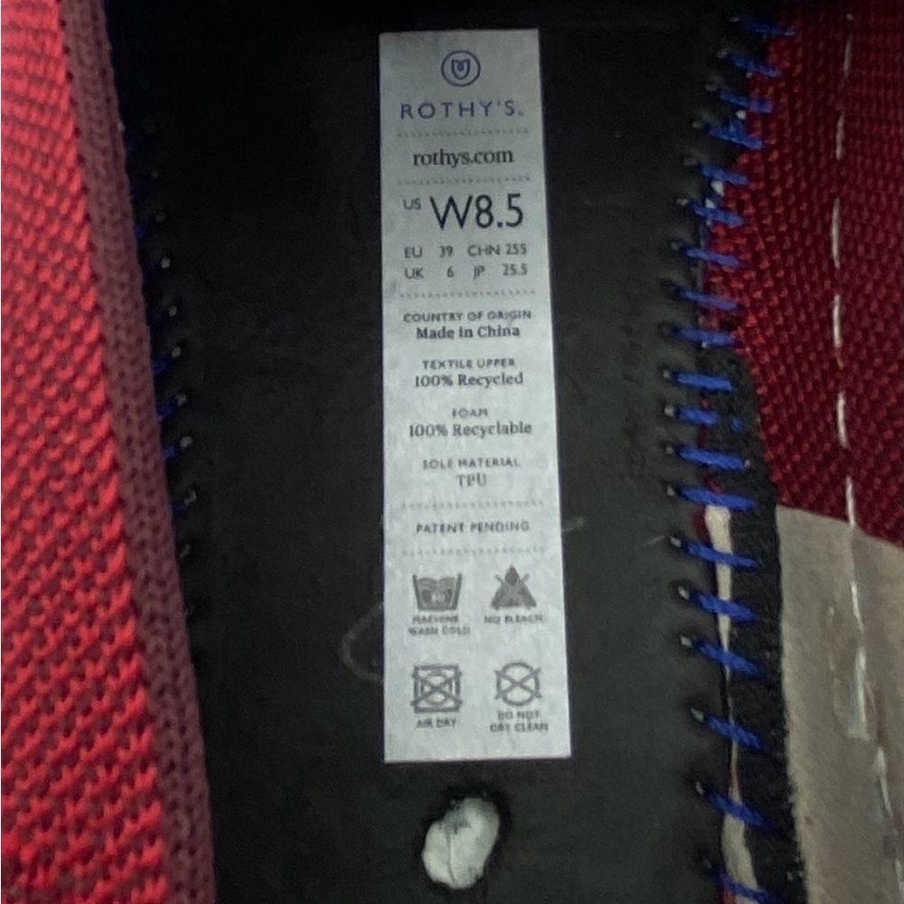 Rothy's The Sneaker Burgundy Red Slip Ons - Picture 8 of 16